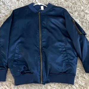 Nordstrom Navy and gold bomber jacket
